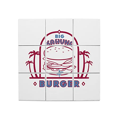 Carreaux céramique Big Kahuna Burger lot de 9 tuiles murales geek 45x45 cm