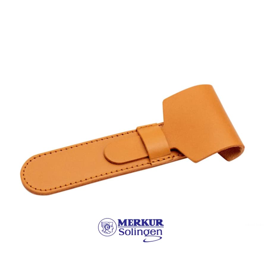 Miniatura 4 de MERKUR Funda de cuero marrón 5001  Compatible con los modelos 22C, 23C, 24C  Piel de vaca  Hecho en Alemania  Accesorios de afeitado