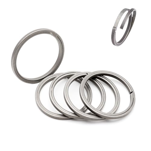 5PCS Titanium Key Rings Heavy Duty Easy Open Keychain Rings for Dog Tags