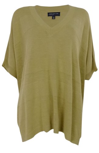 Jones New York Women's V-Neck Dolman Sleeve Sweater Sand Small/Medium