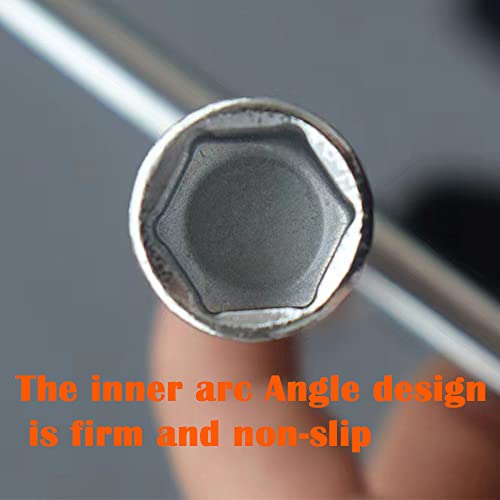 ONEWANGDAFA 4 Way Cross Wheel Brace Nut Wrench Spanner Tire Iron Universal Heavy Duty 4-Way Cross Lug Wrench multi-function triangle wrench - Image 6