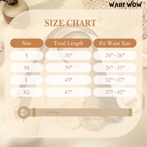 Image of Straw Woven Elastic Belt for Women Stretchy Belts for Dress Fashion Boho Waist Belt Rattan Raffia Ladies Belts