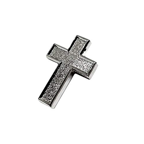 Chaplain Silver Finish Cross Lapel Pin - Religious Christian Latin Ornate Official Brooch (Silver) #TOP3