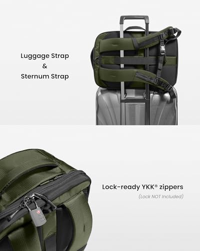 tomtoc 40L Travel Backpack, TSA-Approved Underseat Carry-On Travel Bag - 9