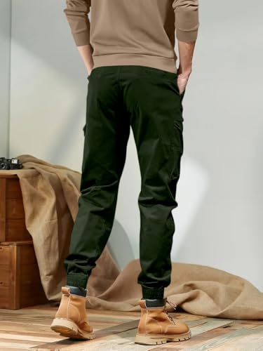 Image of Leriya Fashion Men's Cargo Pants with Pockets | Cotton Joggers for Men | 6 Pocket Jeans Pant | Casual Trousers for Men | Comfortable Casual Workwear Joggers