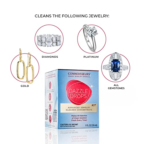 Connoisseurs Advanced Goldschmuck Reiniger | Goldputztuch für Schmuck | Jewelry Cleaner für Diamanten, Perlen und Edelsteine | Ungiftig