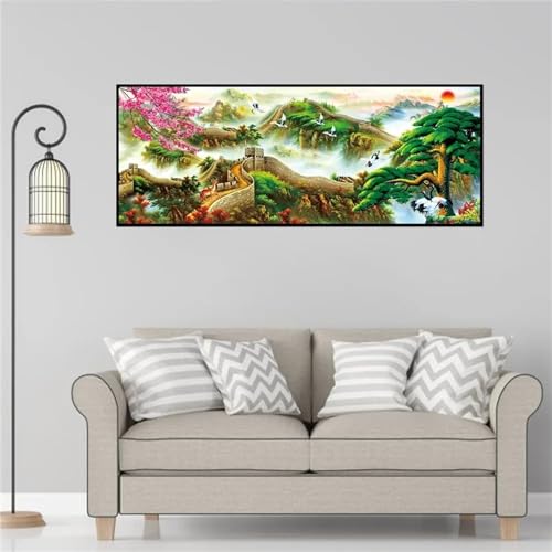 Diamond Painting Adultes haut de gamme fresque de montagne géante 100x300cm