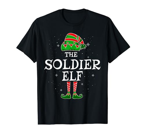 The Soldier Elf Matching Family Christmas Army Military Camiseta