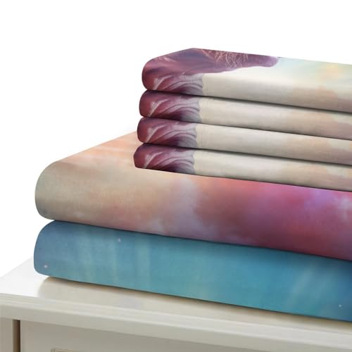 Parure de lit hippopotame pour chambre king size cosy avec housse de couette en microfibre