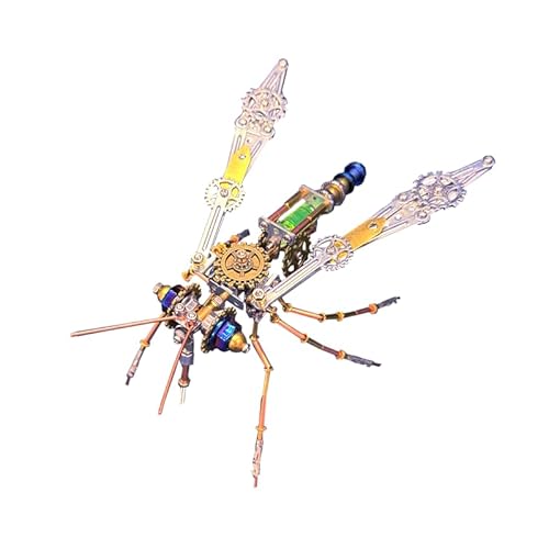3D Assembly Puzzles Metal Insect Bug Mechanical Mosquito Steampunk Sculpture Arts and Crafts DIY Projects,Model Building Kits Science Kit Fun Birthday Gift (Mechanical Mosquito)