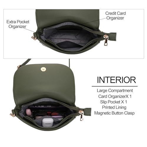 Image of EVVE Small Crossbody Bags for Women Trendy Flap Saddle Purses with Tassel Vegan leather Shoulder bag