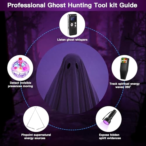 Kit 7 en 1 para búsqueda de fantasmas, equipo de caza paranormal miniatura 7