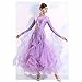 Yhhsgscr Ballroom Big Swing Skirt Foxtrot Performance Outfit Women's Professional Party National Standard Dance Dress,Purple,3XL