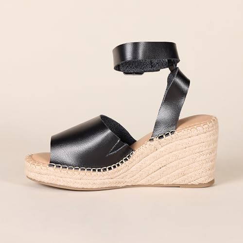 Sandale espadrille compensée femme confortable talon été