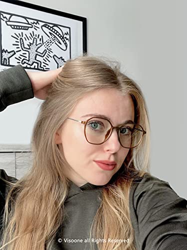 Visoone Lightweight Tr90 Blue Light Glasses Stylish Non Prescription Eyewear For Women Men Rane #TOP3