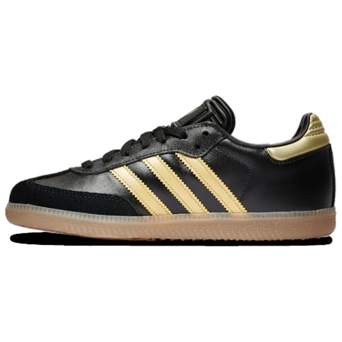 adidas Samba Messi - Boys' Grade School (JH5641, Core Black/Gold Metallic/Gum)2