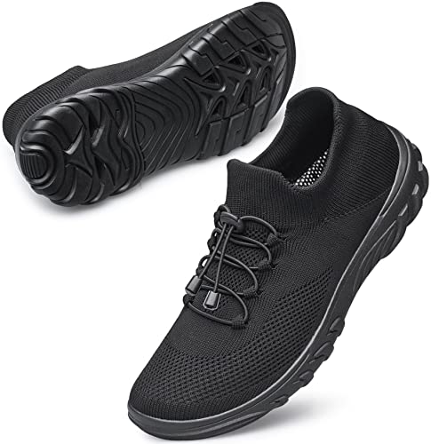 SILLENORTH Mens Womens Water Shoes Quick-Dry Sock Aqua Water Sneakers Slip-on Casual Walking Shoes for Diving Swimming Surfing Yoga Beach Sea Sports Black 16Women/13Men