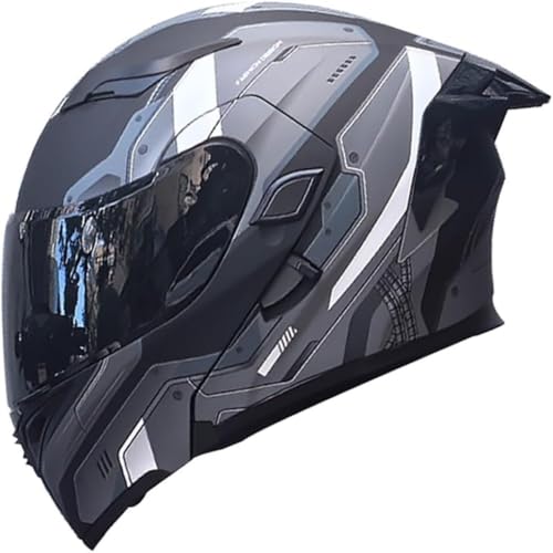 Casco de Moto Modular, ECE Homologado Integrales Jet Scooter para Mujer Hombre Adultos(C14,M(55~56CM))