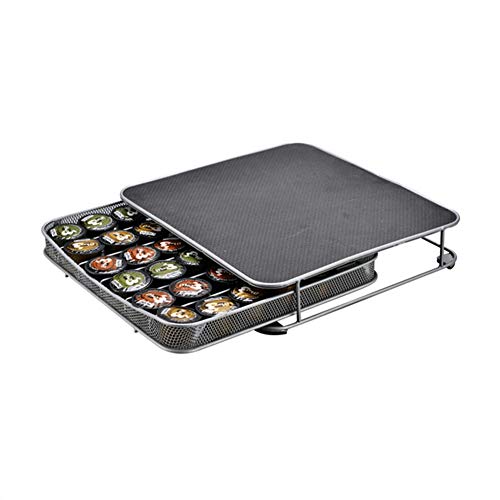 Duolvqi Kaffee Kapseln Pod Halter für Dolce Gusto/Nespresso Kapseln Lagerung Kaffeemaschine Basis,Schwarz