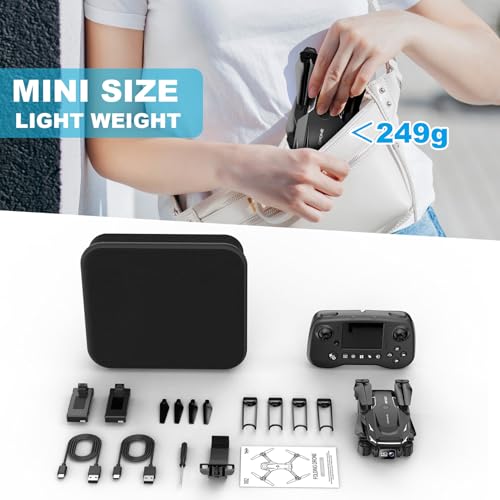 Drone with Camera, Screen on Controller Remote Control Quadcopter FPV Drone | Drone with Built-in Screen Controller for Beginners, Foldable, Gesture Control, 3D Flip, One-Key Start, and Emergency Stop - image 7