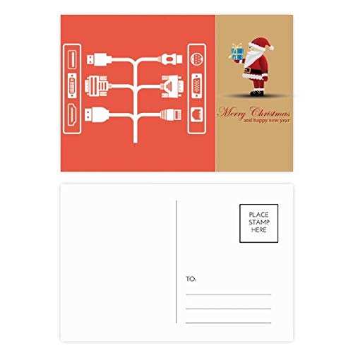 Cartes postales pour câble recharge finies les confusions de chargeurs Noël