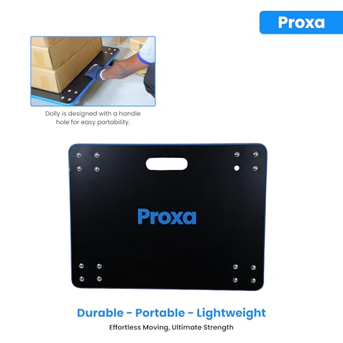 Image of Proxa Heavy Duty Wooden Moving Dolly 200 kg Capacity | Large Transport Platform Dolly for Furniture, Appliances, Warehouse and Home Use (61 x 46 cm)