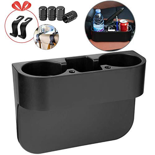 Homesprit Car Cup Holder with Phone Holder, Seat Gap Filler with Car Drunk