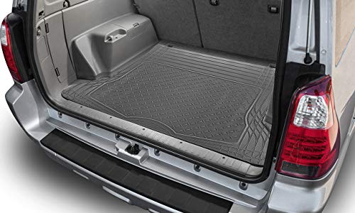 Motorup America Auto Floor Mats (Trunk Cargo Liner) All Season Rubber - Fits Select Vehicles Car Truck Van SUV, Gray - Thumbnail 2