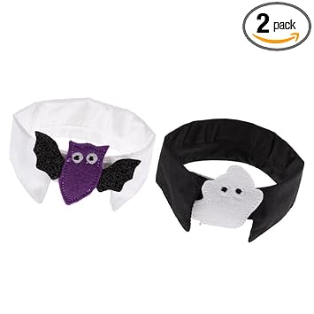 Maxbell 2Pcs Pet Bowtie Dog Cat Adjustable Bow Tie Neck Tie Pet Costume Collar Bat