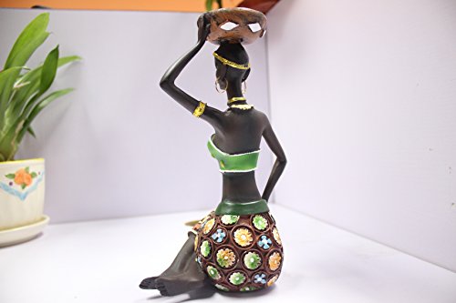 Gedengni Tbw African Figure Candles Holder Tribal Lady Figurine Statue Decor Collectible Art Piece, 8.6-Inch, Pack Of 2 #TOP7