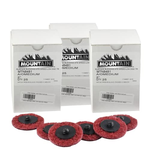 MOUNTAIN 8481-3 3-Pack of 2 Twist Lock Surface Prep Disc 25/Box