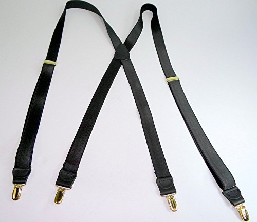 Image of Hold-Up Formal Series Men's X & Y-Back Suspenders with No-Slip Clips | Available in traditional X-back and Y-back styles for business, formal, and dress occasions.