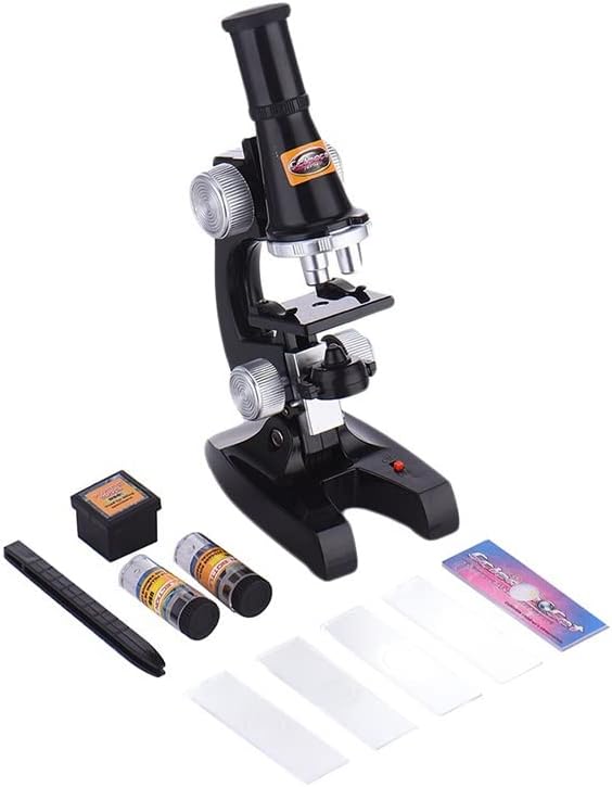 顕微鏡アクセサリーキット 顕微鏡キットラボ LED 100X-1200X生物顕微鏡 顕微鏡スライド(Red)