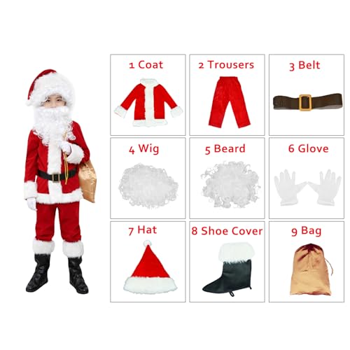 Disfraz infantil de Santa Claus rojo talla X-Small miniatura 2