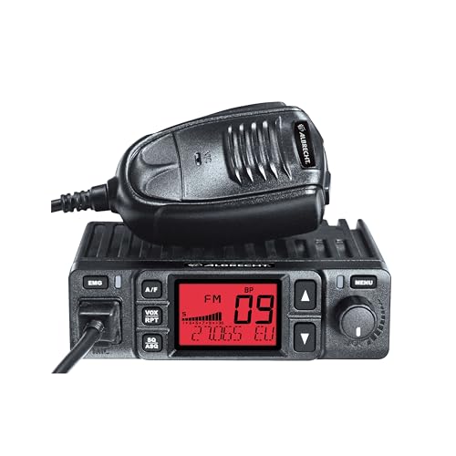 Albrecht AE6290 CB Funkgerät, 12629, mit integrierter Repeater/Relais Funktion, 12/24V, VOX, RJ-45 Westernstecker Schwarz