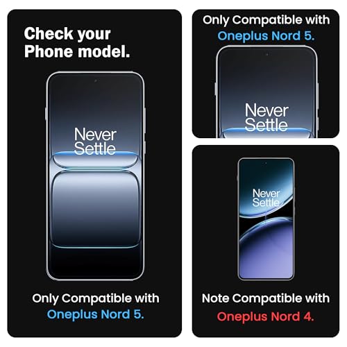 Image of ArmourPro Military-Grade Tempered Glass for OnePlus Nord 5-9H Anti Scratch, Edge-to-Edge Coverage, HD Clarity, Smooth Touch, Case Friendly, Easy Installation Kit with Cable Protector