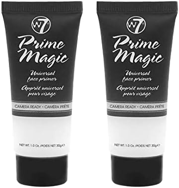 W7 Prime Magic Face Primer - Clear Makeup Base Priming Formula For Flawless Skin - Vegan Makeup - 2 Pack
