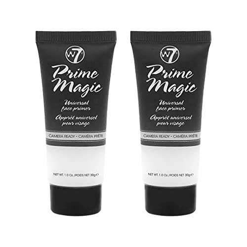 W7 Prime Magic Face Primer - Clear Makeup Base Priming Formula For Flawless Skin - Vegan Makeup - 2 Pack #TOP2