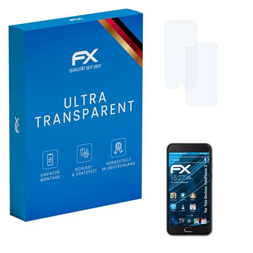 atFoliX Lámina Protectora de Pantalla compatible con Yota Devices YotaPhone 3 Película Protectora, ultra transparente FX Protector Película (Set de 3)