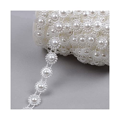 XPW Flor Redonda con Cuentas De Cinta Algodón Hilo Perla Perlas Cordones para Ropa Decoración Adornos Boda Delgada Rústica Simplicidad Rollos Fan Productos DIY DecoracióN Encaje Cover