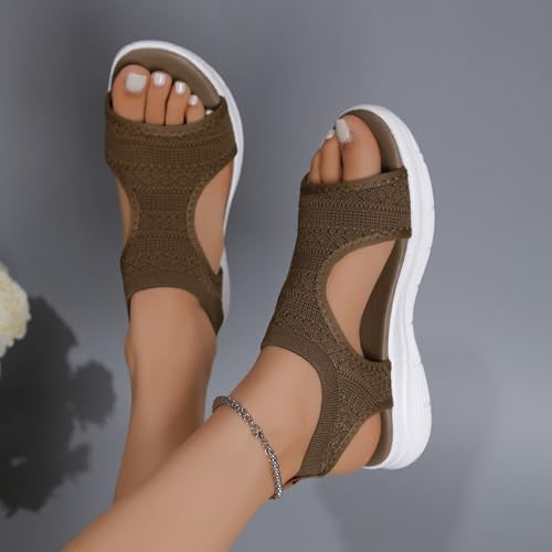 Orthopedic Sandals for Women, Breathable Mesh Slide Sandals with Arch Support Comfortable Beach Sandal2