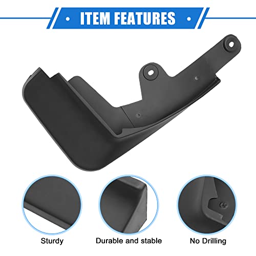 Image of Mud Flaps Kit Compatible for Mazda CX-30 2020-2023, Quality Plastic Black Front and Rear Splash Guards
