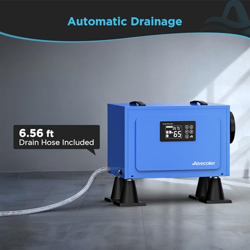 125 Pints Commercial Dehumidifier for Crawl Spaces & Basements with Drain Hose, Industrial Grade Water Damage Restoration for up to 6,000 sq ft, Auto Defrost, Memory Starting