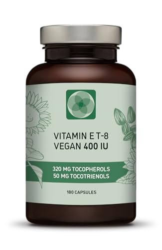 Procapsin Vitamin E - All 8 Tocopherols + Tocotrienols 400 IU Vegan - Alpha Tocopherol/Tocotrienol + Beta Tocopherol/Tocotrienol + Gamma Tocopherol/Tocotrienol + Delta Tocopherol/Tocotrienol (180)