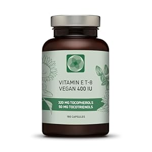Kala Health Vitamin E – All 8 Tocopherols + Tocotrienols 400 IU Vegan – Alpha Tocopherol/Tocotrienol + Beta Tocopherol/Tocotrienol + Gamma Tocopherol/Tocotrienol + Delta Tocopherol/Tocotrienol