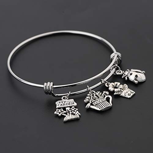 Image of CHOROY Gardener Bracelet Gift Gardening Charm Bangle Yard Work Gardening Jewelry Gift for Gardening Lover Horticulturist