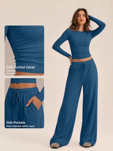 Image of Trendy Queen Women's 2 Piece 2026 Fall Fashion Lounge Set with Pockets
