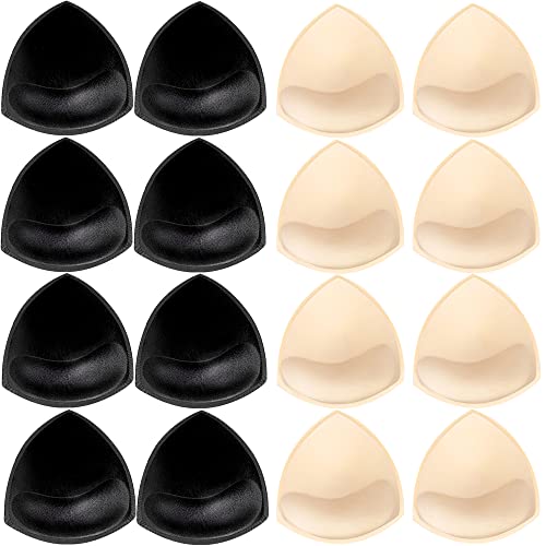 Hicdaw 6-8 Pairs Bra Pads Inserts Bra Cups Insert Sports Bra Pad Insert Sew in Bra Cups for Women