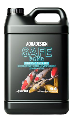 AquaDesign POND SAFE 5000ML Pond Tap Water Conditioner Dechlorinator Chlorine Remover TREATS 125 000 Litres