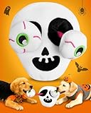 Swooflia Halloween Tug of War Dog Toy-Squeaky Plush Toy with Rope for Medium Large Breed Dogs to Keep Them Busy, Funny Skull Interactive Doggie Toys